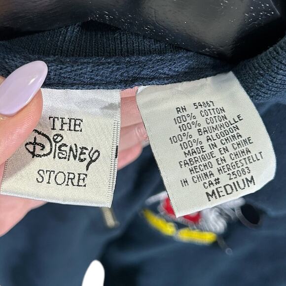 Vintage Disney Mickey Mouse Logo 1/4 Zip Collared Sweatshirt - Picture 7 of 8